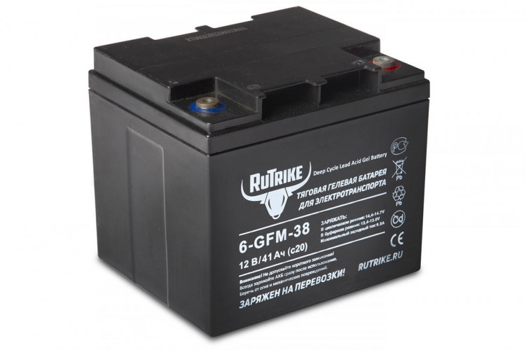 Тяговый гелевый аккумулятор RuTrike 6-GFM-38A (12V41A/H C20) в Самаре