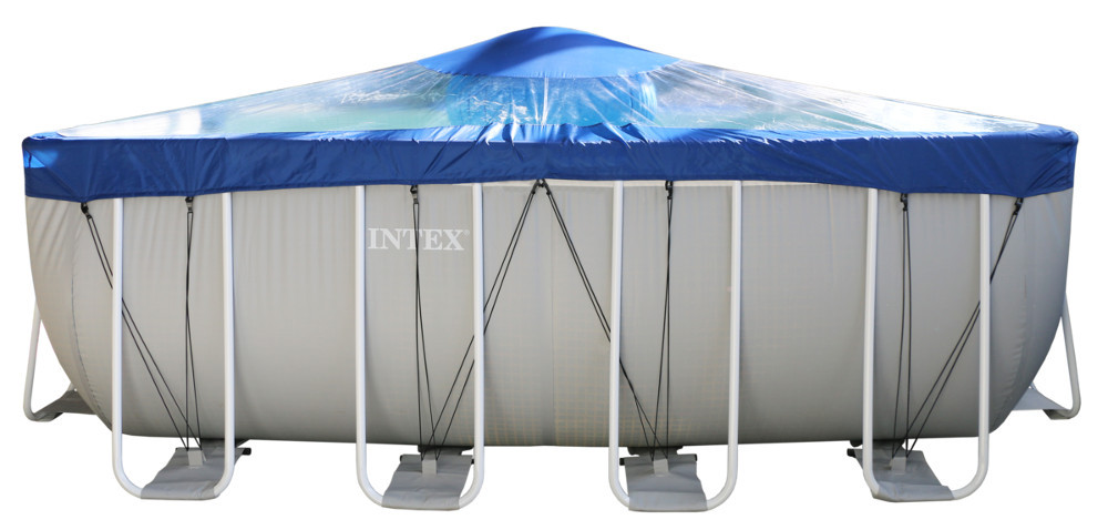 Тент для прямоугольного бассейна Intex/Bestway с надувной подушкой "Фиеста" в Самаре