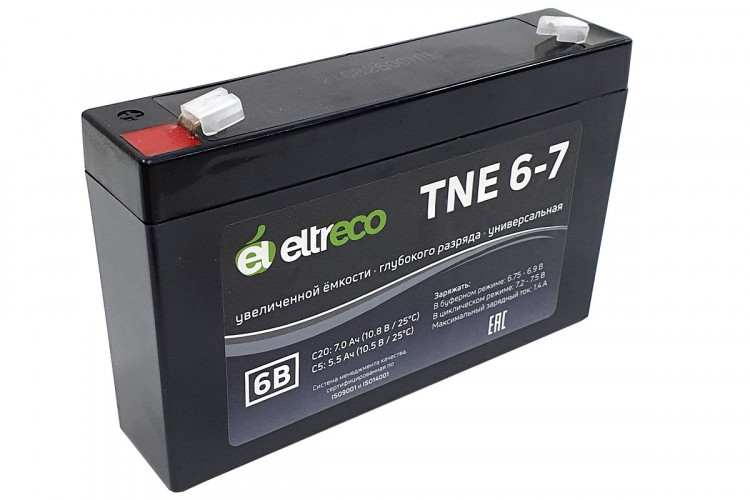 Тяговый аккумулятор Eltreco TNE6-7 (6V7A/H C20) в Самаре