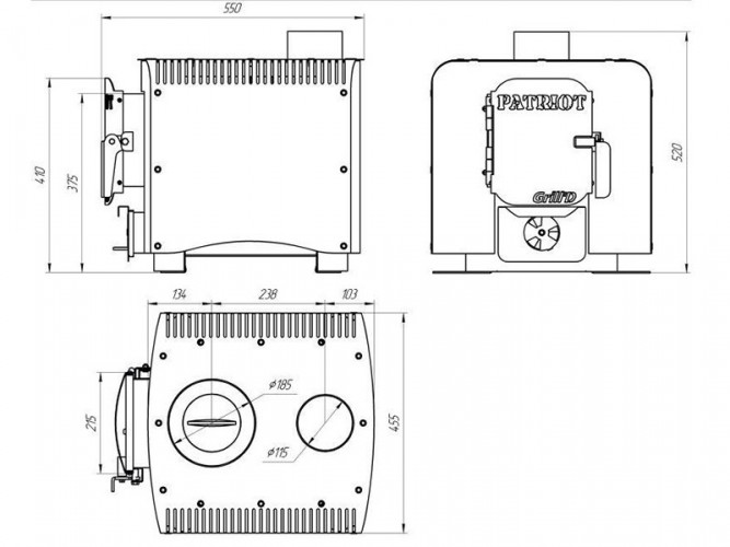 Печь длительного горения Grill’D Patriot 200 в Самаре