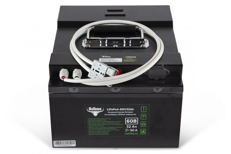 Тяговый железо-фосфатный аккумулятор RuTrike LiFePO4 60V32Ah (50А) в Самаре