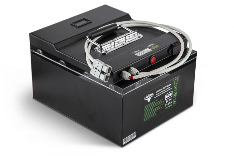 Тяговый железо-фосфатный аккумулятор RuTrike LiFePO4 60V32Ah (50А) в Самаре