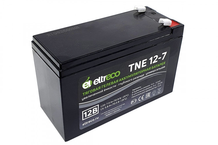 Тяговый аккумулятор Eltreco TNE12-7 (12V7A/H C20) в Самаре