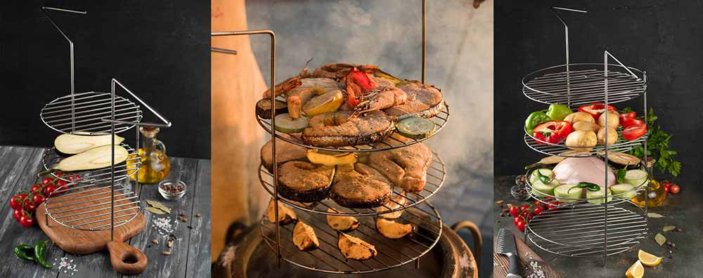 Этажерка 3-х ярусная диаметр 27 см в Самаре