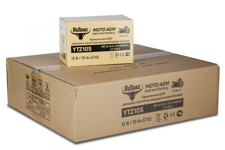 Аккумулятор стартерный для мототехники Rutrike YTZ10S (12V/10Ah) в Самаре