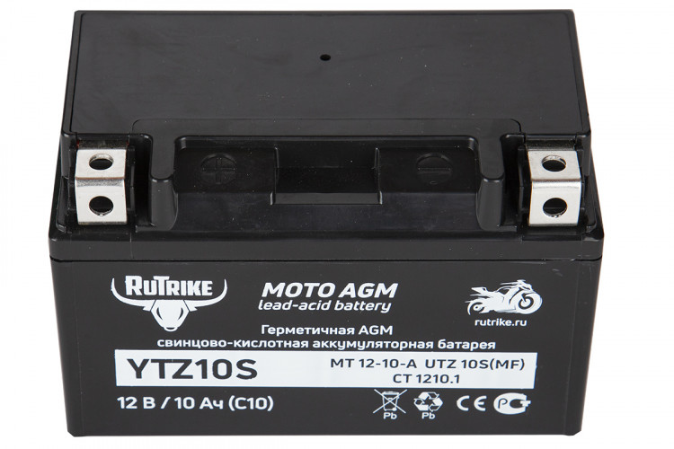 Аккумулятор стартерный для мототехники Rutrike YTZ10S (12V/10Ah) в Самаре