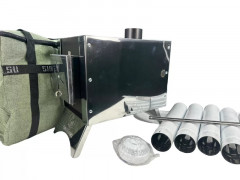 Печь дровяная Сибирка средняя из нержавейки 