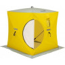 Палатка для рыбалки Helios утепл.Куб 1,5х1,5 желтый/серый в Самаре