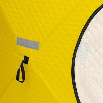 Палатка для рыбалки Helios утепл.Куб 1,5х1,5 желтый/серый в Самаре