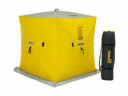 Палатка для рыбалки Helios утепл. Куб 1,8х1,8 желтый/серый в Самаре