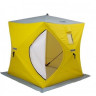Палатка для рыбалки Helios утепл. Куб 1,8х1,8 желтый/серый в Самаре