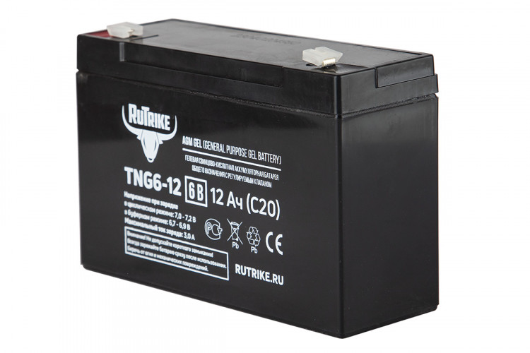 Тяговый гелевый аккумулятор RuTrike TNG 6-12 (6V12A/H C20) в Самаре