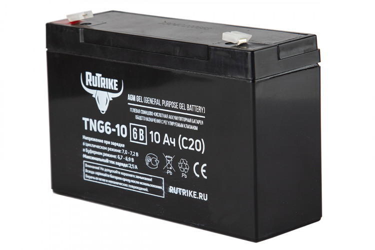 Тяговый гелевый аккумулятор RuTrike TNG 6-10 (6V10A/H C20) в Самаре