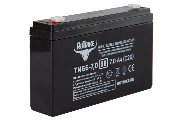 Тяговый гелевый аккумулятор RuTrike TNG 6-7.0 (6V7.0 A/H C20) в Самаре