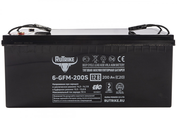 Тяговый гелевый аккумулятор RuTrike 6-GFM-200 (12V200A/H C20) в Самаре