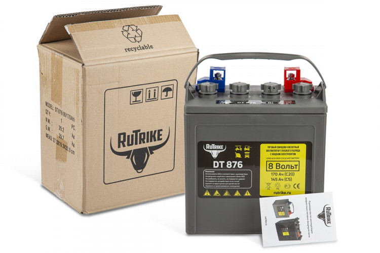 Тяговый аккумулятор RuTrike WET DT876 (T-875) 8V120A/H C3 в Самаре