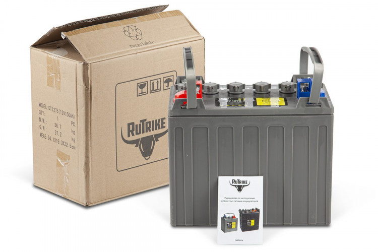 Тяговый аккумулятор RuTrike WET DT1275 (T1275) 12V100A/H C3 в Самаре