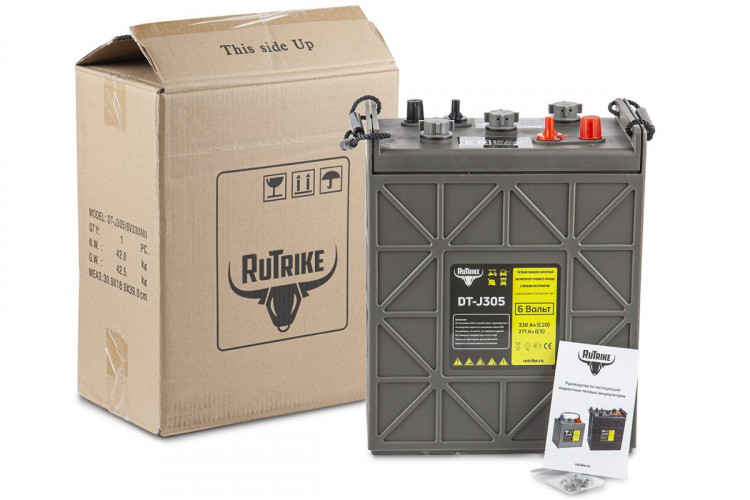 Тяговый аккумулятор RuTrike WET DT-J305 6V215A/H C3 в Самаре