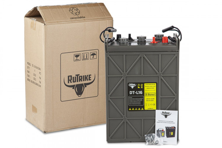 Тяговый аккумулятор RuTrike WET DTL16 (L16H-AC) 6V275A/H C3 в Самаре