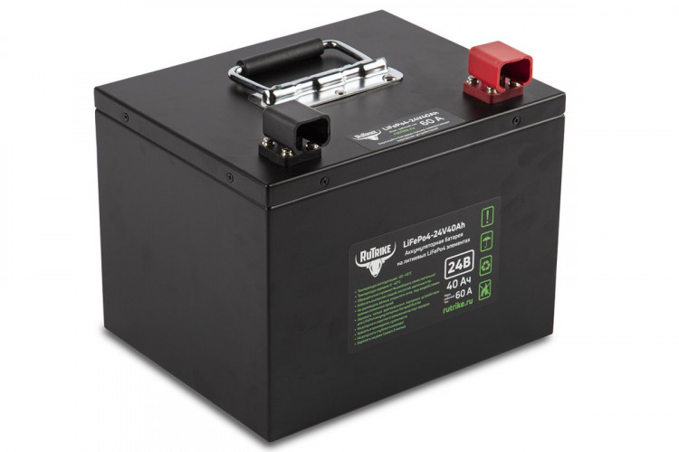 Тяговый железо-фосфатный аккумулятор RuTrike LiFePO4 24V40Ah (60A) в Самаре