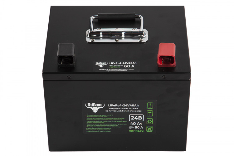 Тяговый железо-фосфатный аккумулятор RuTrike LiFePO4 24V40Ah (60A) в Самаре