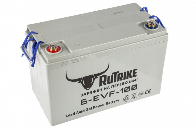 Тяговый гелевый аккумулятор RuTrike 6-EVF-100A (12V100A/H C3) в Самаре