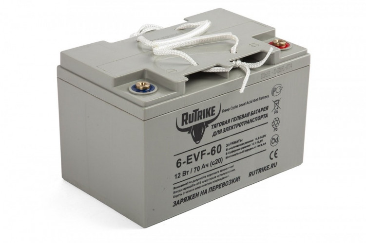 Тяговый гелевый аккумулятор RuTrike 6-EVF-60A (12V60A/H C3) в Самаре