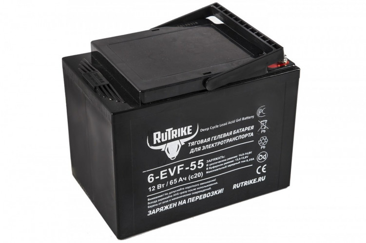Тяговый гелевый аккумулятор RuTrike 6-EVF-55A (12V55A/H C3) в Самаре