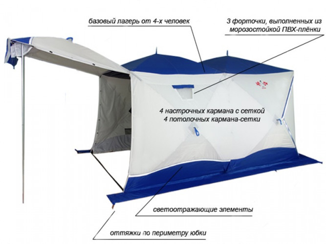 Палатка для рыбалки Пингвин Big Twin (2-СЛ) в Самаре